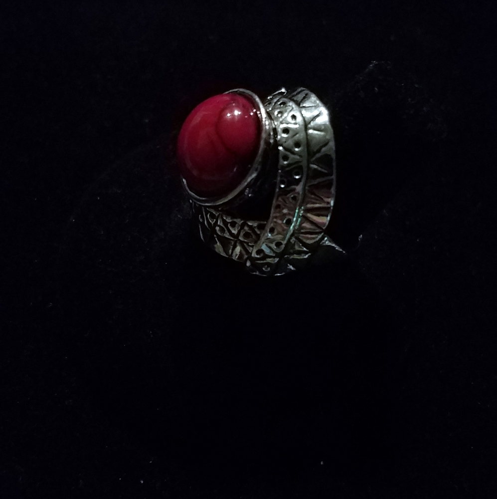 Semi-precious Coral ring